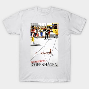 Vintage Travel Poster Denmark Wonderful Copenhagen T-Shirt